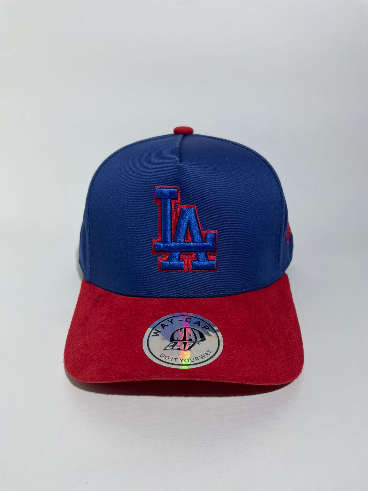 Top LA Azul y Rojo en Gamuza